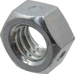 Value Collection - 5/16-18 UNC Grade 2 Two Way Lock Nut with Distorted Thread - 1/2" Width Across Flats, 17/64" High, Zinc-Plated Finish - Apex Tool & Supply