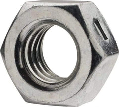 Value Collection - 7/16-14 UNC Grade 2 Two Way Lock Nut with Distorted Thread - 11/16" Width Across Flats, 3/8" High, Zinc-Plated Finish - Apex Tool & Supply