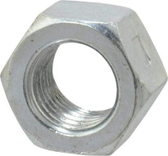 Value Collection - 3/8-24 UNF Grade 2 Two Way Lock Nut with Distorted Thread - 9/16" Width Across Flats, 21/64" High, Zinc-Plated Finish - Apex Tool & Supply