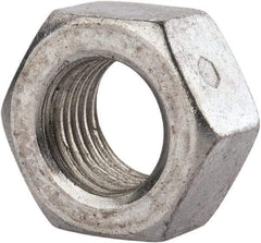 Value Collection - 7/16-20 UNF Grade 2 Two Way Lock Nut with Distorted Thread - 11/16" Width Across Flats, 3/8" High, Zinc-Plated Finish - Apex Tool & Supply