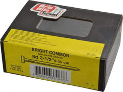 Value Collection - 8D, 10 Gauge, 2-1/2" OAL Common Nails - Ring Shank, Grade 2 Steel, Bright Finish - Apex Tool & Supply