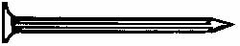 Value Collection - 9 Gauge, 2-1/2" OAL Masonry Nails - Fluted Shank, Grade 2 Steel, Uncoated - Apex Tool & Supply