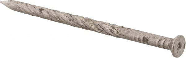 Value Collection - 7D, 12 Gauge, 2-1/4" OAL Flooring Nails - Screw Shank, Grade 2 Steel, Uncoated - Apex Tool & Supply