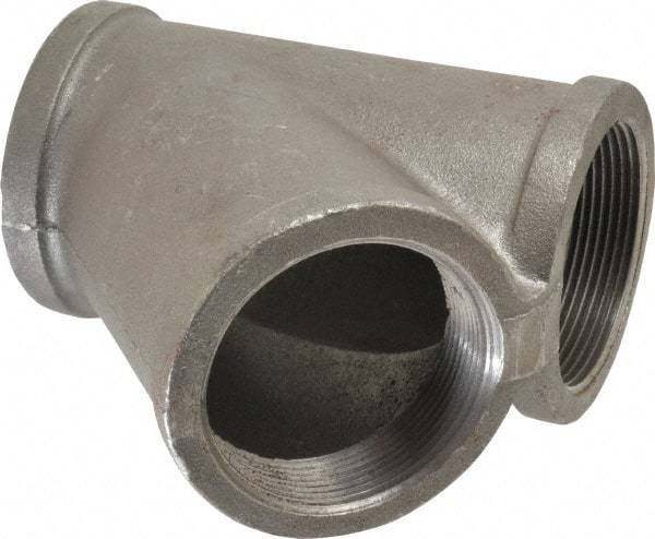 Made in USA - Size 3", Class 150, Malleable Iron Black Pipe 45° Lateral Y-Branch - 300 psi, Threaded End Connection - Apex Tool & Supply