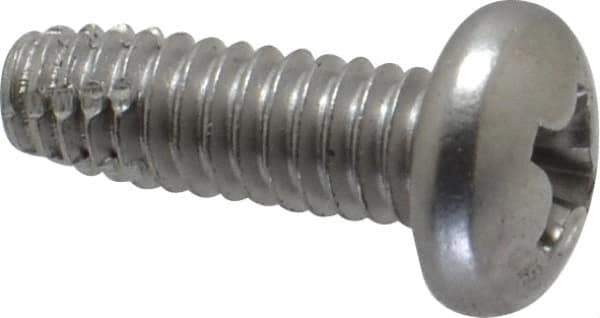 Value Collection - #8-32 UNC Thread, 1/2" Length Under Head, #2 Phillips Drive Stainless Steel Thread Cutting Screw - Pan Head, Grade 410, Point Type F - Apex Tool & Supply