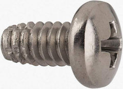 Value Collection - #10-24 UNC Thread, 3/8" Length Under Head, #2 Phillips Drive Stainless Steel Thread Cutting Screw - Pan Head, Grade 410, Point Type F - Apex Tool & Supply