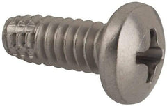 Value Collection - #10-24 UNC Thread, 1/2" Length Under Head, #2 Phillips Drive Stainless Steel Thread Cutting Screw - Pan Head, Grade 410, Point Type F - Apex Tool & Supply