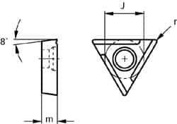 Dorian Tool - 5" Cut Diam, 1-1/2" Arbor Hole, 0.416" Max Depth of Cut, 45° Indexable Chamfer & Angle Face Mill - 8 Inserts, APKT-1604 Insert, Right Hand Cut, Through Coolant, Series APKT Cutter - Apex Tool & Supply