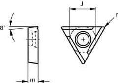 Dorian Tool - 5" Cut Diam, 1-1/2" Arbor Hole, 0.416" Max Depth of Cut, 45° Indexable Chamfer & Angle Face Mill - 8 Inserts, APKT-1604 Insert, Right Hand Cut, Through Coolant, Series APKT Cutter - Apex Tool & Supply