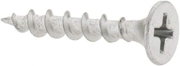 Value Collection - #6 Bugle Head, Phillips Steel Deck Screw - 1" OAL, Galvanized, Grade 2 - Apex Tool & Supply