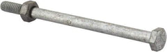 Value Collection - 1/4-20 Thread, 4" Length Under Head, Steel Hex Head Bolt - Hot Dipped Galvanized Coated, 7/16" Hex, UNC Thread, ANSI/ASME B18.2.2 & ASME B18.2.1, Grade 2 - Apex Tool & Supply