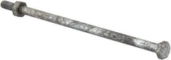 Value Collection - 1/4-20 Thread, 6" Length Under Head, Steel Hex Head Bolt - Hot Dipped Galvanized Coated, 7/16" Hex, UNC Thread, ANSI/ASME B18.2.2 & ASME B18.2.1, Grade 2 - Apex Tool & Supply