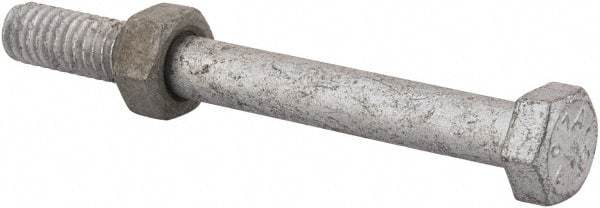 Value Collection - 5/16-18 Thread, 3" Length Under Head, Steel Hex Head Bolt - Hot Dipped Galvanized Coated, 1/2" Hex, UNC Thread, ANSI/ASME B18.2.2 & ASME B18.2.1, Grade 2 - Apex Tool & Supply
