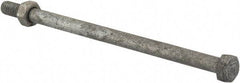 Value Collection - 5/16-18 Thread, 6" Length Under Head, Steel Hex Head Bolt - Hot Dipped Galvanized Coated, 1/2" Hex, UNC Thread, ANSI/ASME B18.2.2 & ASME B18.2.1, Grade 2 - Apex Tool & Supply