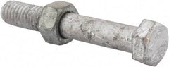 Value Collection - 3/8-16 Thread, 2-1/2" Length Under Head, Steel Hex Head Bolt - Hot Dipped Galvanized Coated, 9/16" Hex, UNC Thread, ANSI/ASME B18.2.2 & ASME B18.2.1, Grade 2 - Apex Tool & Supply