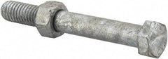Value Collection - 3/8-16 Thread, 3" Length Under Head, Steel Hex Head Bolt - Hot Dipped Galvanized Coated, 9/16" Hex, UNC Thread, ANSI/ASME B18.2.2 & ASME B18.2.1, Grade 2 - Apex Tool & Supply