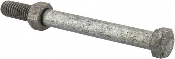 Value Collection - 3/8-16 Thread, 4" Length Under Head, Steel Hex Head Bolt - Hot Dipped Galvanized Coated, 9/16" Hex, UNC Thread, ANSI/ASME B18.2.2 & ASME B18.2.1, Grade 2 - Apex Tool & Supply