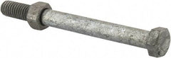 Value Collection - 3/8-16 Thread, 4" Length Under Head, Steel Hex Head Bolt - Hot Dipped Galvanized Coated, 9/16" Hex, UNC Thread, ANSI/ASME B18.2.2 & ASME B18.2.1, Grade 2 - Apex Tool & Supply