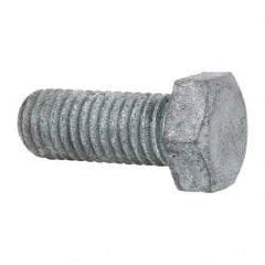 Value Collection - 1/2-13 Thread, 1-1/4" Length Under Head, Steel Hex Head Bolt - Hot Dipped Galvanized Coated, 3/4" Hex, UNC Thread, ANSI/ASME B18.2.2 & ASME B18.2.1, Grade 2 - Apex Tool & Supply