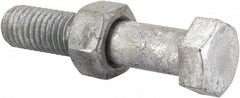 Value Collection - 1/2-13 Thread, 2-1/2" Length Under Head, Steel Hex Head Bolt - Hot Dipped Galvanized Coated, 3/4" Hex, UNC Thread, ANSI/ASME B18.2.2 & ASME B18.2.1, Grade 2 - Apex Tool & Supply