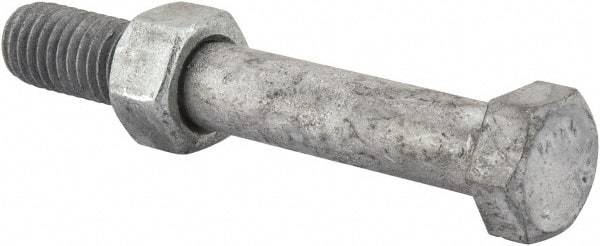 Value Collection - 1/2-13 Thread, 3-1/2" Length Under Head, Steel Hex Head Bolt - Hot Dipped Galvanized Coated, 3/4" Hex, UNC Thread, ANSI/ASME B18.2.2 & ASME B18.2.1, Grade 2 - Apex Tool & Supply