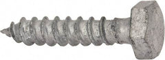 Value Collection - 1/4" Screw, 1-1/4" Length Under Head, Steel, Hex Head Lag Screw - Hot Dipped Galvanized, AISI 1006, ASME B18.2.1 Fastner, Grade 1006-1022 - Apex Tool & Supply