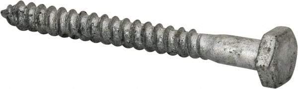 Value Collection - 1/4" Screw, 2-1/2" Length Under Head, Steel, Hex Head Lag Screw - Hot Dipped Galvanized, AISI 1006, ASME B18.2.1 Fastner, Grade 1006-1022 - Apex Tool & Supply