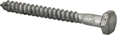 Value Collection - 1/4" Screw, 2-1/2" Length Under Head, Steel, Hex Head Lag Screw - Hot Dipped Galvanized, AISI 1006, ASME B18.2.1 Fastner, Grade 1006-1022 - Apex Tool & Supply