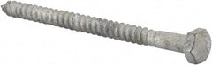 Value Collection - 1/4" Screw, 3-1/2" Length Under Head, Steel, Hex Head Lag Screw - Hot Dipped Galvanized, AISI 1006, ASME B18.2.1 Fastner, Grade 1006-1022 - Apex Tool & Supply