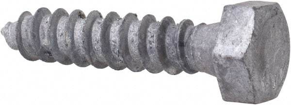 Value Collection - 5/16" Screw, 1-1/2" Length Under Head, Steel, Hex Head Lag Screw - Hot Dipped Galvanized, AISI 1006, ASME B18.2.1 Fastner, Grade 1006-1022 - Apex Tool & Supply