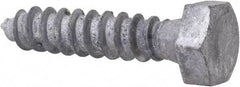 Value Collection - 5/16" Screw, 1-1/2" Length Under Head, Steel, Hex Head Lag Screw - Hot Dipped Galvanized, AISI 1006, ASME B18.2.1 Fastner, Grade 1006-1022 - Apex Tool & Supply