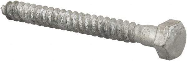Value Collection - 5/16" Screw, 3" Length Under Head, Steel, Hex Head Lag Screw - Hot Dipped Galvanized, AISI 1006, ASME B18.2.1 Fastner, Grade 1006-1022 - Apex Tool & Supply