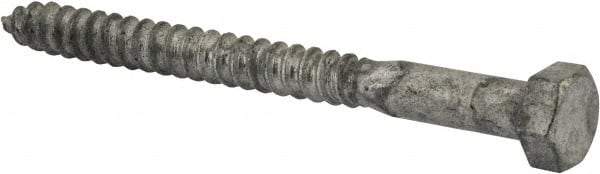 Value Collection - 5/16" Screw, 3-1/2" Length Under Head, Steel, Hex Head Lag Screw - Hot Dipped Galvanized, AISI 1006, ASME B18.2.1 Fastner, Grade 1006-1022 - Apex Tool & Supply