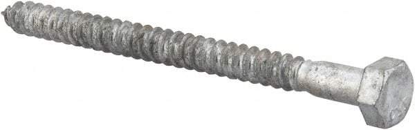 Value Collection - 5/16" Screw, 4" Length Under Head, Steel, Hex Head Lag Screw - Hot Dipped Galvanized, AISI 1006, ASME B18.2.1 Fastner, Grade 1006-1022 - Apex Tool & Supply