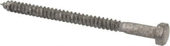 Value Collection - 5/16" Screw, 4-1/2" Length Under Head, Steel, Hex Head Lag Screw - Hot Dipped Galvanized, AISI 1006, ASME B18.2.1 Fastner, Grade 1006-1022 - Apex Tool & Supply
