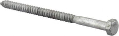 Value Collection - 5/16" Screw, 5" Length Under Head, Steel, Hex Head Lag Screw - Hot Dipped Galvanized, AISI 1006, ASME B18.2.1 Fastner, Grade 1006-1022 - Apex Tool & Supply