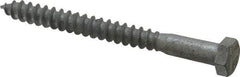 Value Collection - 3/8" Screw, 4" Length Under Head, Steel, Hex Head Lag Screw - Hot Dipped Galvanized, AISI 1006, ASME B18.2.1 Fastner, Grade 1006-1022 - Apex Tool & Supply
