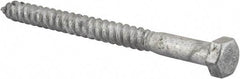Value Collection - 3/8" Screw, 4-1/2" Length Under Head, Steel, Hex Head Lag Screw - Hot Dipped Galvanized, AISI 1006, ASME B18.2.1 Fastner, Grade 1006-1022 - Apex Tool & Supply