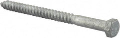 Value Collection - 3/8" Screw, 5" Length Under Head, Steel, Hex Head Lag Screw - Hot Dipped Galvanized, AISI 1006, ASME B18.2.1 Fastner, Grade 1006-1022 - Apex Tool & Supply
