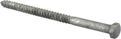 Value Collection - 3/8" Screw, 6" Length Under Head, Steel, Hex Head Lag Screw - Hot Dipped Galvanized, AISI 1006, ASME B18.2.1 Fastner, Grade 1006-1022 - Apex Tool & Supply