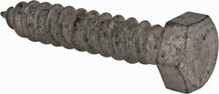 Value Collection - 1/2" Screw, 2-1/2" Length Under Head, Steel, Hex Head Lag Screw - Hot Dipped Galvanized, AISI 1006, ASME B18.2.1 Fastner, Grade 1006-1022 - Apex Tool & Supply