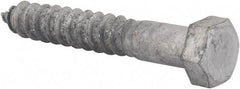 Value Collection - 1/2" Screw, 3" Length Under Head, Steel, Hex Head Lag Screw - Hot Dipped Galvanized, AISI 1006, ASME B18.2.1 Fastner, Grade 1006-1022 - Apex Tool & Supply