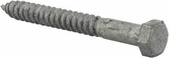 Value Collection - 1/2" Screw, 4-1/2" Length Under Head, Steel, Hex Head Lag Screw - Hot Dipped Galvanized, AISI 1006, ASME B18.2.1 Fastner, Grade 1006-1022 - Apex Tool & Supply