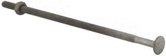 Value Collection - 1/4-20 UNC 7" Length Under Head, Standard Square Neck, Carriage Bolt - 1006-1050 Steel, Galvanized Zinc-Plated Finish - Apex Tool & Supply