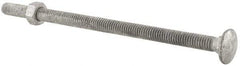 Value Collection - 5/16-18 UNC 6" Length Under Head, Standard Square Neck, Carriage Bolt - 1006-1050 Steel, Galvanized Zinc-Plated Finish - Apex Tool & Supply