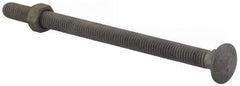Value Collection - 3/8-16 UNC 6" Length Under Head, Standard Square Neck, Carriage Bolt - 1006-1050 Steel, Galvanized Zinc-Plated Finish - Apex Tool & Supply