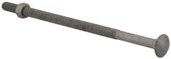 Value Collection - 3/8-16 UNC 8" Length Under Head, Standard Square Neck, Carriage Bolt - 1006-1050 Steel, Galvanized Zinc-Plated Finish - Apex Tool & Supply