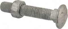 Value Collection - 1/2-13 UNC 3" Length Under Head, Standard Square Neck, Carriage Bolt - 1006-1050 Steel, Galvanized Zinc-Plated Finish - Apex Tool & Supply