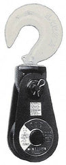 Value Collection - 17, 600 Lbs. Load Limit, Side Release Snatch Block - Single Sheave, 6 Inch Outside Diameter, Wire Rope, 5/8 Inch, 3/4 Inch Diameters, Steel, Painted Finish - Apex Tool & Supply