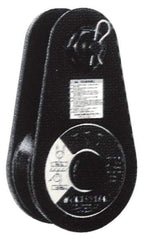 Value Collection - 4, 400 Lbs. Load Limit, Side Release Tail Board Block - Single Sheave, 3 Inch Outside Diameter, Wire Rope, 5/16 Inch, 3/8 Inch Diameters, Steel, Painted Finish - Apex Tool & Supply